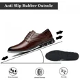 thumbnail image 6 of Men's Casual Dress Shoes Classic Leather Business Office Derby Shoes Comfortable Fashion Formal Oxford Sneakers, 6 of 7