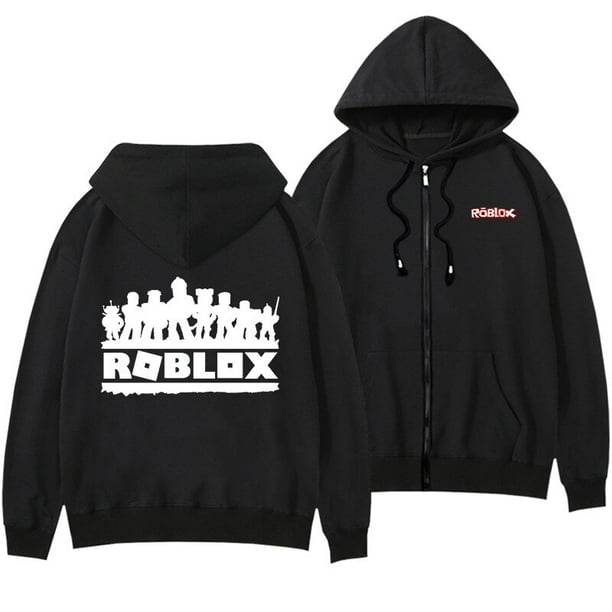 Virtual world Sudadera con capucha para hombre y mujer ropa informal chaqueta con cremallera ROBLOX juego de animacion primavera y otono Walmart en linea