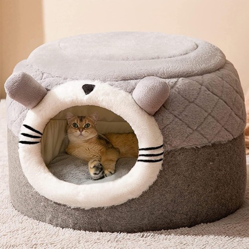 ShadeMart Cat Tent for Indoor Cats, Portable Pet Bed with Removable Cushion & Blanket for Small to Medium Pets