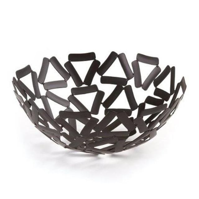 Leeber 70092 11 in. Round Basket, Black