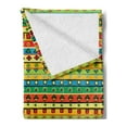 thumbnail image 2 of Striped Soft Flannel Fleece Throw Blanket, Kids Nursery Child Baby Playroom Backdrop Joyful Square Triangle Abstract Image, Cozy Plush for Indoor and Outdoor Use, 70" x 90", Multicolor, by Ambesonne, 2 of 5