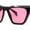 Black - Pink, variant on Womens Oversized Gothic Beveled Squared Flat Top Cat Eye Sunglasses Black - Pink