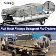 thumbnail image 3 of Seapisode 900D Marine Grade Fade and Tear Resistant Trailerable Pontoon Boat Cover, Heavy-Duty Pontoon Covers, 3 of 6