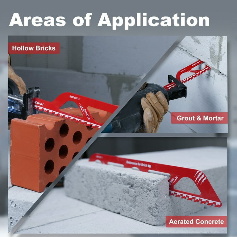 EZARC Demolition Masonry Reciprocating Saw Blade, Carbide Sawzall
