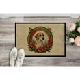 thumbnail image 2 of Carolines Treasures DAC2358JMAT 24 x 36 in. Unisex English Foxhound Christmas Flowers Doormat, 2 of 5