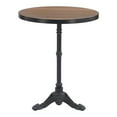thumbnail image 3 of Gazebo Dining Table Walnut Dining Table, Modern Style, Faux Wood MDF round shape tabletop, Cast Aluminum Iron, Outdoor Dining, 3 of 5