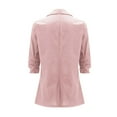 thumbnail image 4 of eileial Linen Blazer Women 3/4 Sleeve Ruched Lined Suit Stretchy Lightweight Casual Dressy Work Summer Jackets with Pockets,Pink S, 4 of 6