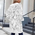 thumbnail image 4 of Aboser Womens Zip Up Hoodie with Pockets Long Sweatshirt Jackets Trendy Floral Printing Hoodies Casual Long Sleeve Jacket Coat Drawstring Loose Fit Hooded Outerwear, 4 of 6