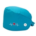 thumbnail image 2 of Operating Hats Nurses Gourd-shaped Long-time Service Pure Color Dull Polish Assorted Colors Buttons Christmas Day Bouffant Caps 09, 2 of 9