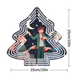 thumbnail image 2 of Metal Hanging Christmas Tree Wind Spinner - Festive Garden Decoration with Star and Moon Design for Yard and Outdoor Cheer, 2 of 7