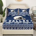 thumbnail image 3 of Erosebridal Football Bed Sheets Set Queen Size Youth Adults,American Football Sheet Set,Sports Themed Sheets,Football Lover Flat Fitted Sheet with 2 Pillowcases Deep Pockets(Dallas), 3 of 6