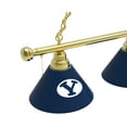 thumbnail image 2 of Brigham Young University 3 Shade Billiard Light with Brass Fixture, 2 of 5