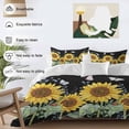 thumbnail image 3 of 3 Piece Sunflowers Duvet Cover Set California King,Microfiber Comforter/Quilt Cover with Corner Ties and 2 Pillowcases,Botanical Watercolor Butterfly Plant All Season Soft Bedding with Zipper Closure, 3 of 8