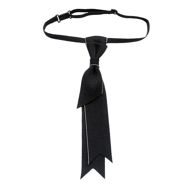 Cravate pour Hommes Pré-Nouée, Cravate Fine Pré-Nouée pour Femmes, Nœud Papillon Ajustable, Cravate Pré-Nouée, Cravate pour Robe Formelle Smoking Spectacle Filles Garçons Noir Coin Concave