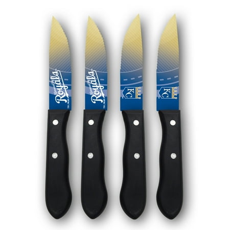 Kansas City Royals Woodrow 4-Piece Stainless Steel Steak Knife Set - No