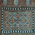 thumbnail image 1 of Ahgly Company Indoor Square Persian Light Blue Traditional Area Rugs, 6' Square, 1 of 4