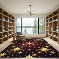 thumbnail image 2 of ODIKA 4'x6' Machine Washable Non-Slip Area Rug, Graphic Burgundy High Traffic Rug, Red, 1295364, 2 of 7