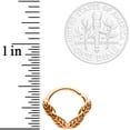 thumbnail image 2 of Body Candy 10mm Womens 16G PVD Steel Rosy Feathers Closure Ring Septum Daith Helix Tragus Rook 3/8", 2 of 2