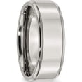 thumbnail image 4 of Stainless Steel Polished 8mm Ridged Edge Band (Size 10) Made In China sr105-10, 4 of 5