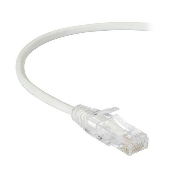 Slim-Net CAT6A 28-AWG 500-MHz Stranded Ethernet Patch Cable with Unshielded, PVC & Snagless Boot, White - 4 ft.