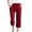 AA-Red##1, variant on Jsaierl Plus Size Linen Capris Pants for Women Summer Elastic Waist Pant Casual Drawstring Comfy Trousers Print Yoga Beach Pants