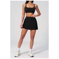 thumbnail image 2 of PISONIC 2 Piece Tennis Dresses for Women High Waisted Pleated Skirt Sets Workout Sports Bra Golf Outfits, 2 of 8