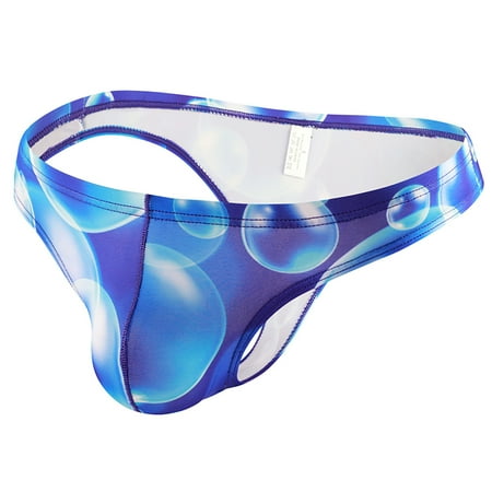 

RPVATI Mens Sexy Lingerie Briefs Thong Low Rise Breathable G-String Nylon Pouch Solid Underwear
