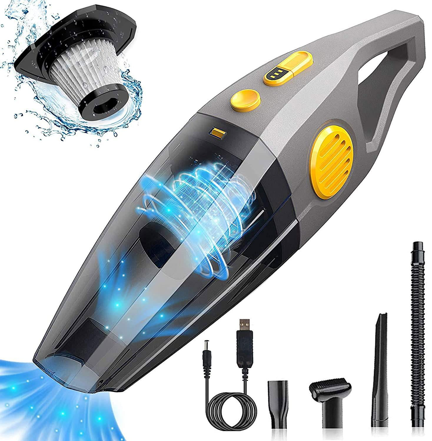 JoRocks Car Vacuum, 120W Portable Handheld Vacuum, Wet Dry Car Vacuum Cleane for Pet Hair, Home and Car Cleaning