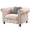 Beige, variant on Chenille Upholstery & Sturdy Synthetic Wood-Indoor Seating + Textured Appearance