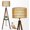 Brown#22, variant on Table Lamp Gold Floor Lamps for Living Room with Remote & Dimmable LED Bulb, Modern Arc Floor Lamp with 3 Color Temperatures, Boho Standing Lamp with Rattan & Fabric Shades, Adjustable Tall Lamp for