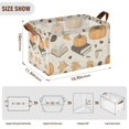 thumbnail image 7 of Yayeee Foldable Storage Basket for Shelves with Handles Waterproof Cloth Bins, Beige Fall Books, 7 of 7