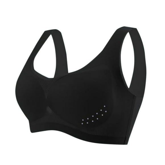 B91xZ Soutien-Gorge Rembourré Sans Armature pour Femmes Haut Aguichant Basiques Quotidiens Col en V Profond, Noir TG