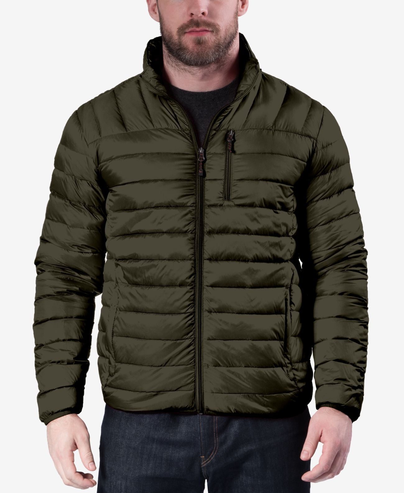 L, Dark Shadow Tommy Hilfiger Mens Salvador Puffer Jacket