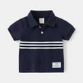 thumbnail image 3 of Hihipz Toddler Boy's Polo Shirt Loose Lapel Short Sleeve Polo Shirt Soft Comfortable Kids Polo Shirt,Sizes 18-24M, 3 of 3