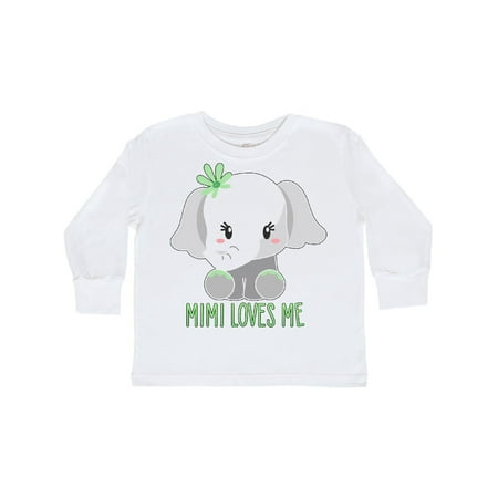 

Inktastic Mimi Loves Me- cute elephant Gift Toddler Boy or Toddler Girl Long Sleeve T-Shirt