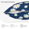 thumbnail image 3 of KLL Daisies Flowers Decorative Throw Pillow Covers Velvet Soft for Couch Sofa Bedroom Living Room Outdoor (No pillow core)- 20"x20", 3 of 5