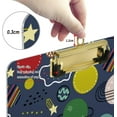 thumbnail image 4 of FMSHPON Space Planet Shooting Star Clipboard Hardboard Wood Nursing Clip Board and Pull for Standard A4 Letter 13x9 inches, 4 of 5