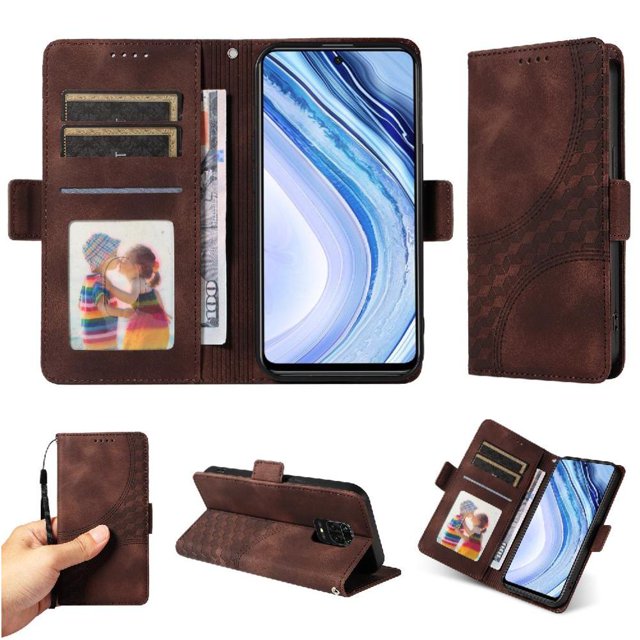 Funda GANGXUN para Xiaomi Redmi Note 9 Pro 4G con diseño acolchado elegante, cuero PU, protección total y ajuste preciso