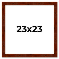 23x23 Walnut Brown Veneer Real Wood Picture Frame Width 1.75 inches | Interior Frame Depth 0.5