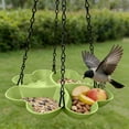 thumbnail image 4 of Four-Leaf Clover Bird Feeder and Waterer - Window Bird Feeder, Outdoor Hanging 4-Compartment Bird Feeder for Wild Birds and Pets, Garden Decoration Gift (5 Colors), 4 of 6