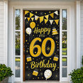 thumbnail image 4 of Black Background Golden Decorated Happy 60th Birthday Banner Party Supplies Photography Props Backdrop for Birthday Party Celebrations Event Decorations, 4 of 7