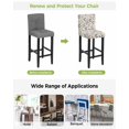 thumbnail image 3 of Grey Brown Botanical Bar Stool Covers Set of 2, Rustic Country Spring Floral Summer Leaf Stretch Bar Chair Covers with Backs, Removable Pub Counter Height Chair Cover for Kitchen Dining Room Cafe, 3 of 7