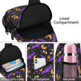 thumbnail image 4 of Sling Backpack,Halloween Bat Moon Eye Pattern Sling Bag with Water Bottle Holder,Waterproof Sling Bag for Men/Women with Headphone Jack for Hiking,Travel, 4 of 6