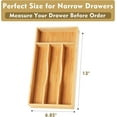 thumbnail image 2 of Bamboo Kitchen Drawer Organizer, 7 Inch Silverware Utensil Holder for Small Drawer, Wood Silverware Organizer for Cutlery, 2 of 7