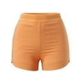 thumbnail image 3 of Sngxgn Soft Comfy Activewear Lounge Shorts with Pockets and Drawstring for Women(Orange,XXL), 3 of 4