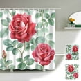thumbnail image 5 of Matoen Valentine Day Shower Curtain, Romantic Rose Print Bathroom Curtains, Decorative Fabric Bath Curtain, 47.2"x70.8", 5 of 5