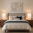thumbnail image 6 of C Cattleya 19.25” Contemporary White Ceramic Table Lamp with Textured Base & Linen Shade, 6 of 7