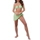 thumbnail image 2 of Conjuntos de bikini de tres piezas INSPIRE CHIC para mujer, con halter de cuerda y parte inferior triangular con lazo lateral, traje de baño color verde claro grande, 2 of 5