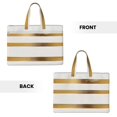 thumbnail image 4 of Handbag File Bag 15×10.6in Large Capacity Double Pocket Designed For Work Travel Travel Shopping Gold Stripe_3, 4 of 8