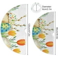 thumbnail image 3 of FMSHPON Easter Eggs Flower Xmas Christmas Tree Skirt Stand Mat for Holiday Party Decoration Indoor Outdoor 48 inches, 3 of 6